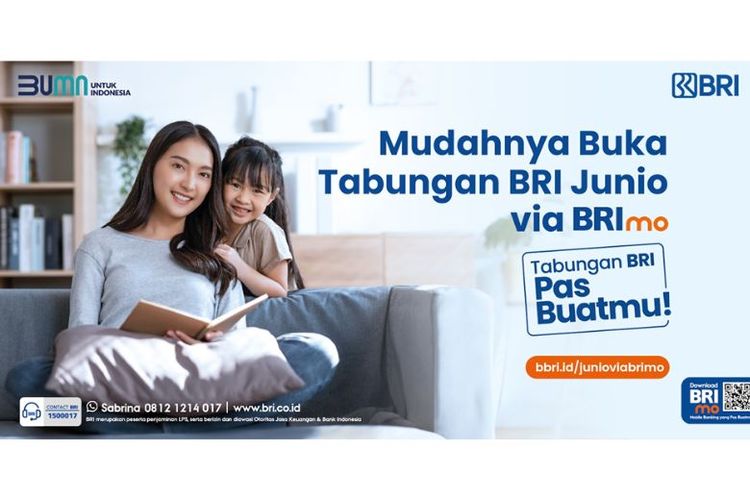 Tabungan BRI Junio ditujukan khusus untuk anak-anak mulai dari usia 0-17 tahun.