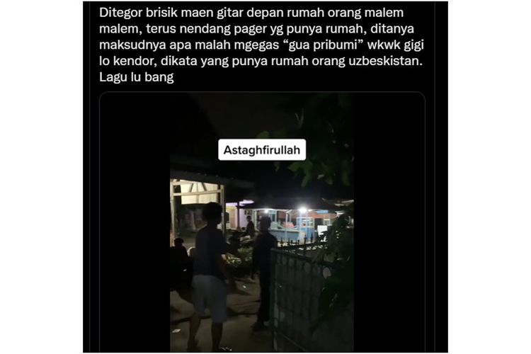 Viral warga tendang pagar rumah setelah tak terima ditegur karena bermain gitar hingga larut malam