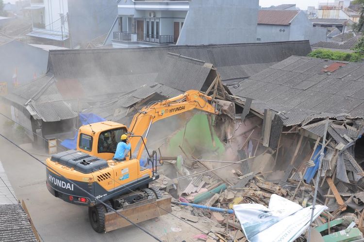 Penggusuran Pasar Jatiuwung Kota Tangerang, Selasa (4/8/2020)