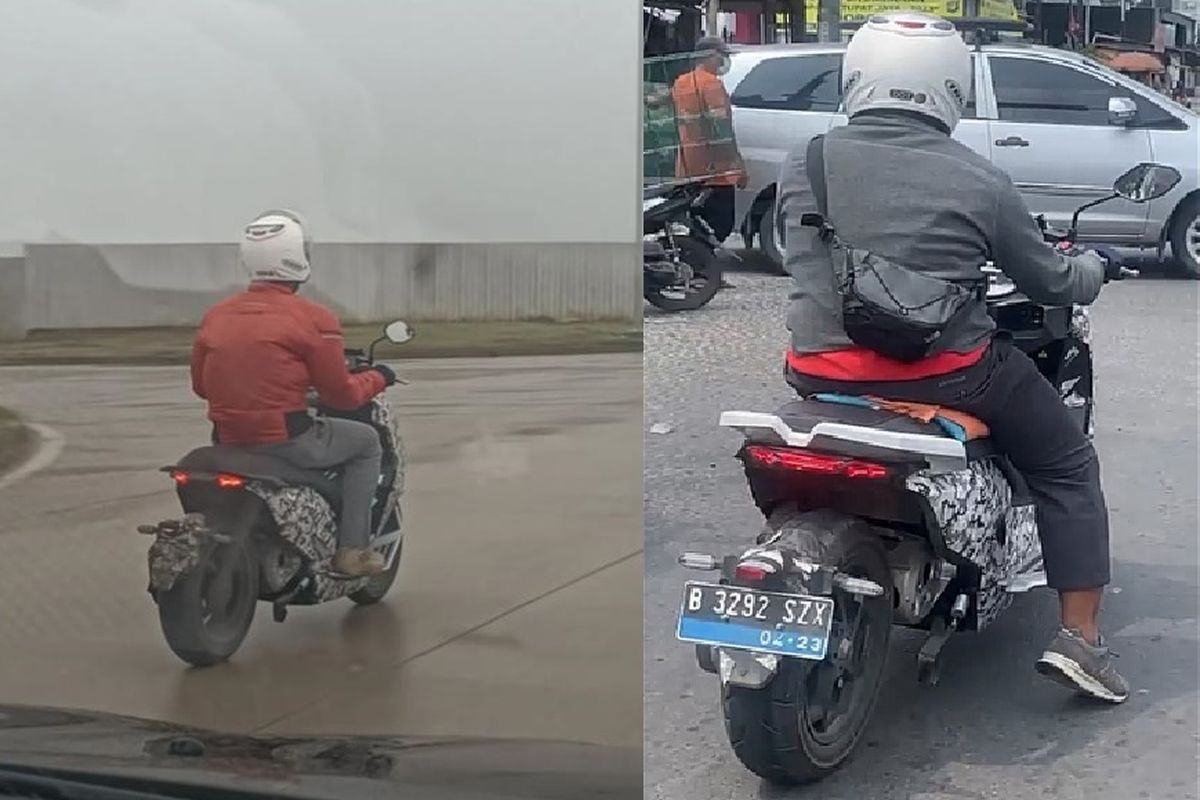 Spyshot calon motor listrik Honda yang tertangkap kamera warganet di kawasan Bekasi, Jawa Barat.