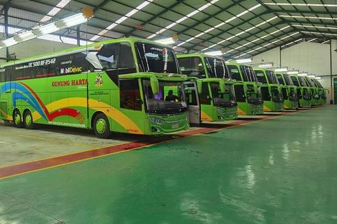 PO Gunung Harta Kembali Borong 8 Bus Baru dari Adiputro