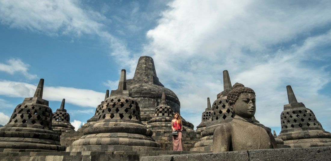 Candi Borobudur, wisata populer di Magelang, Jawa Tengah.