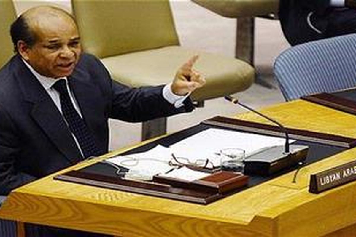 Duta Besar Libya untuk PBB  Abdel Rahman Shalgam