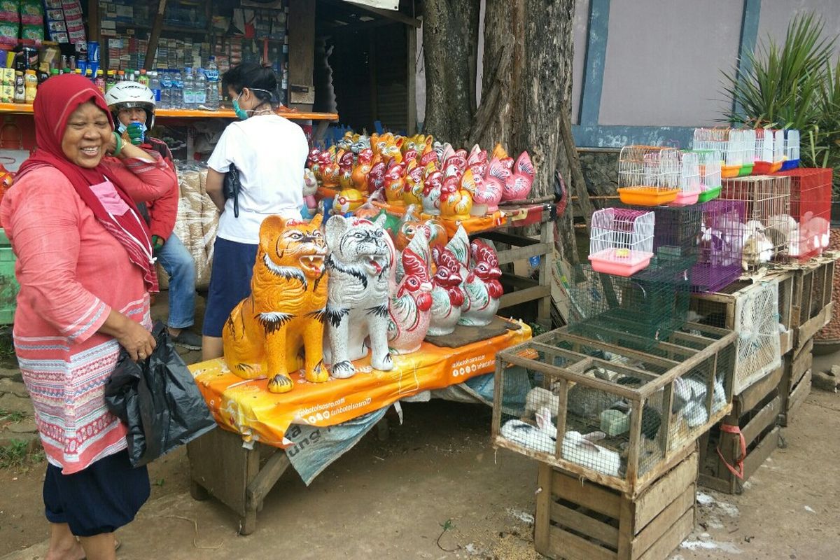 Dewi, seorang pedagang kelinci yang berada di Jalan Saco, Pasar Minggu, Jakarta Selatan. Dia merasakan senang dengan dibuka kembali Taman Marga Satwa Ragunan. 