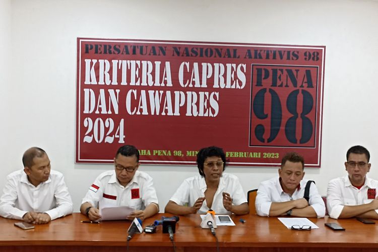 Persatuan Nasional Aktivis 98 (Pena 98) menetapkan 8 kriteria calon presiden (Capres) yang akan didukung pada Pemilu 2024, Minggu (19/2/2023).