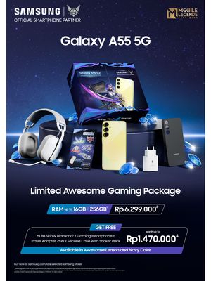 Awesome Gaming Package Samsung Galaxy A55 bisa dibeli seharga Rp 6,3 juta.