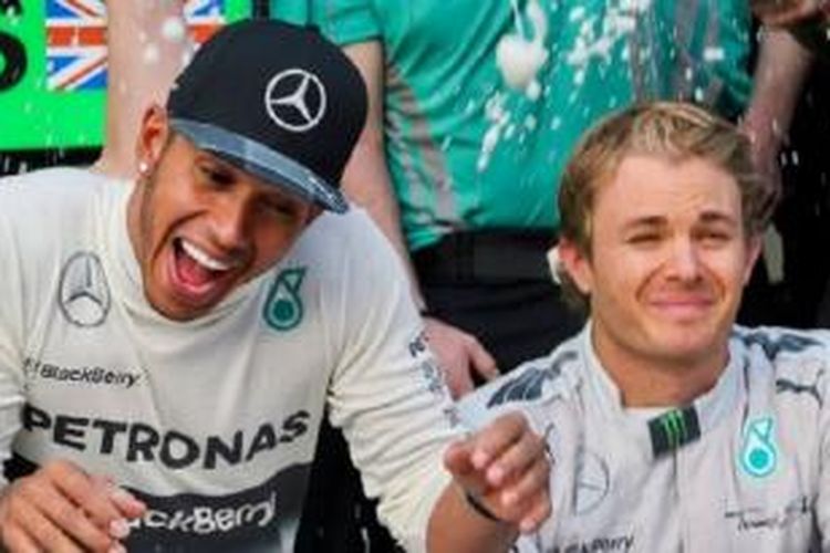 Lewis Hamilton dan Nico Rosberg