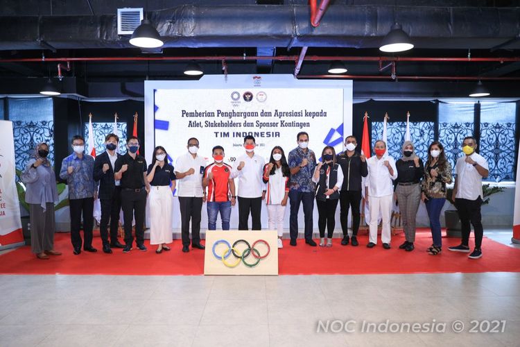 Komite Olimpiade Indonesia (NOC Indonesia) menggelar acara pemberian apresiasi dari sponsor para yang telah mendukung kontingen Indonesia di Olimpide Tokyo.