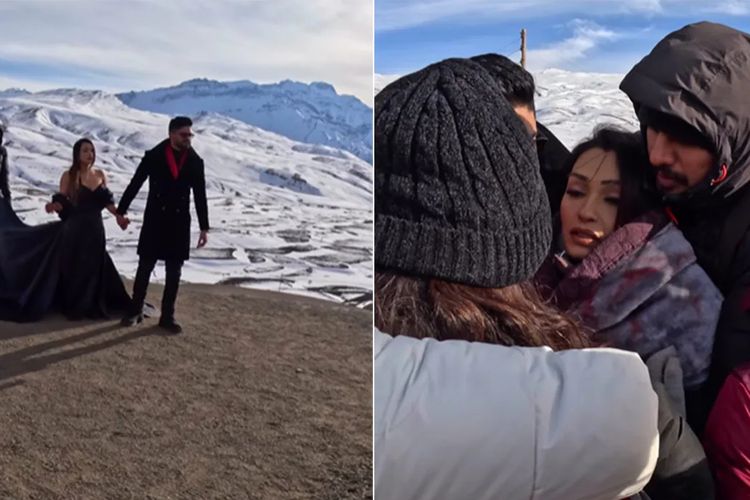 Aarya Voraa, yang memiliki lebih dari 850 ribu pengikut di Instagram, membagikan pengalamannya mengalami hipotermia saat merekam video pre-wedding di tengah salju di Spiti Himachal Pradesh, Himalaya.