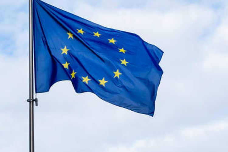 Ilustrasi bendera Uni Eropa.