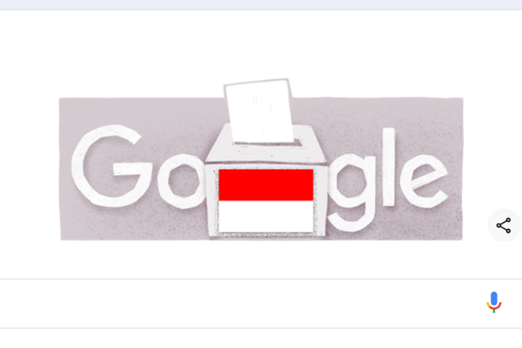 Google doodle hari ini tampilkan sketsa kotak suara.
