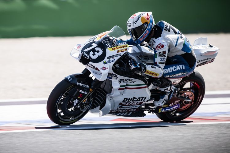 Alex Marquez saat berlaga pada MotoGP San Marino 2023