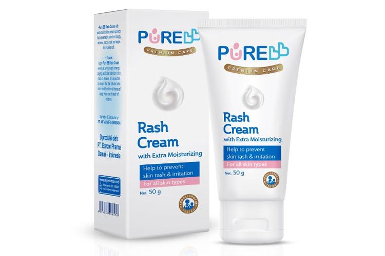 Pure BB Rash Cream untuk mengatasi ruam popok. 