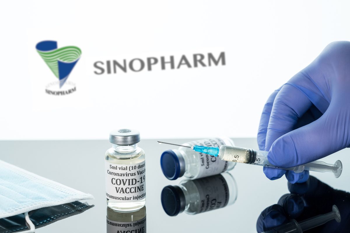 Ilustrasi vaksin Sinopharm yang diproduksi perusahaan farmasi China.