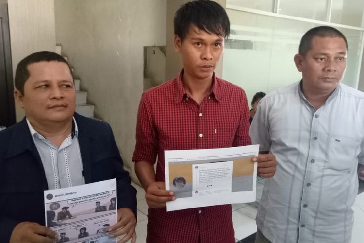 Manajemen Sriwijaya usai membuat laporan di Polda Sumatera Selatan.