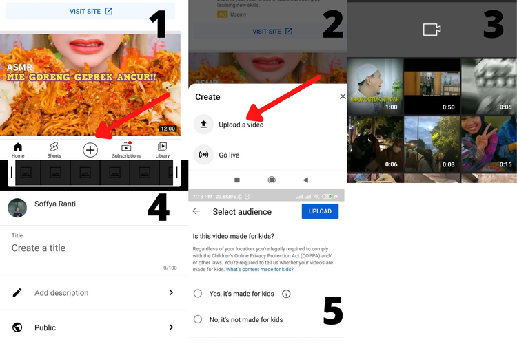 Cara Upload Video Youtube dari PC dan HP 