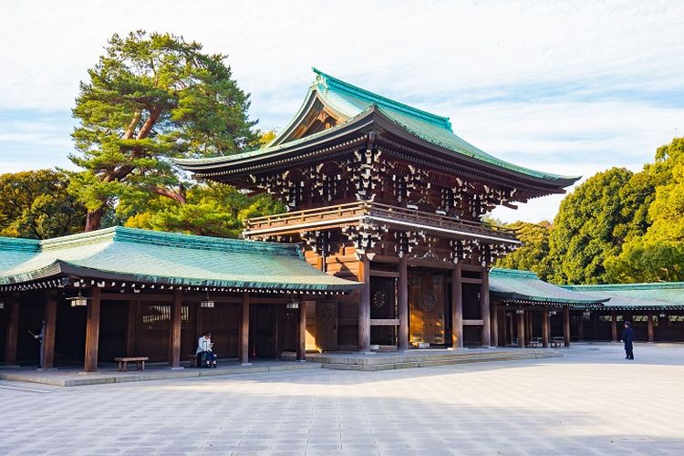 Kuil Meiji di Shibuya, Tokyo, Jepang.