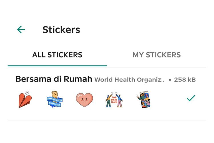 Stickers Together at Home di WhatsApp