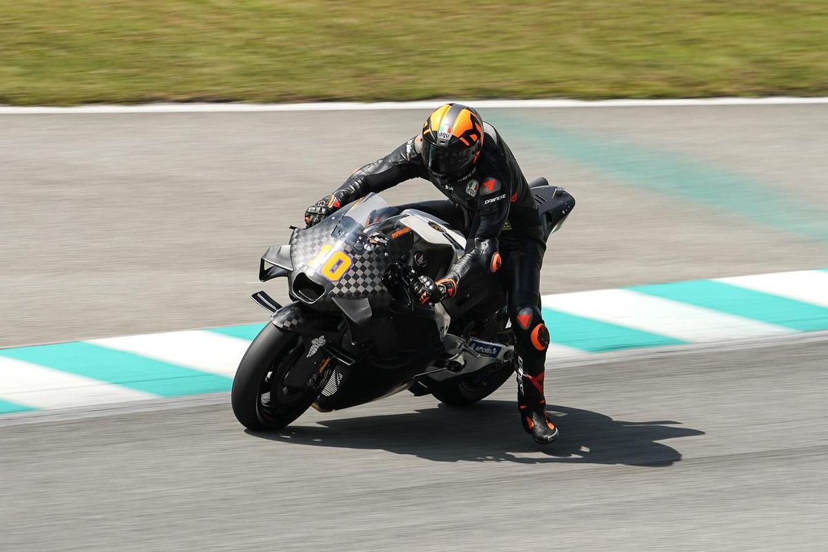 Luca Marini saat Shakedown Test MotoGP 2024 di Sirkuit Sepang, Malaysia