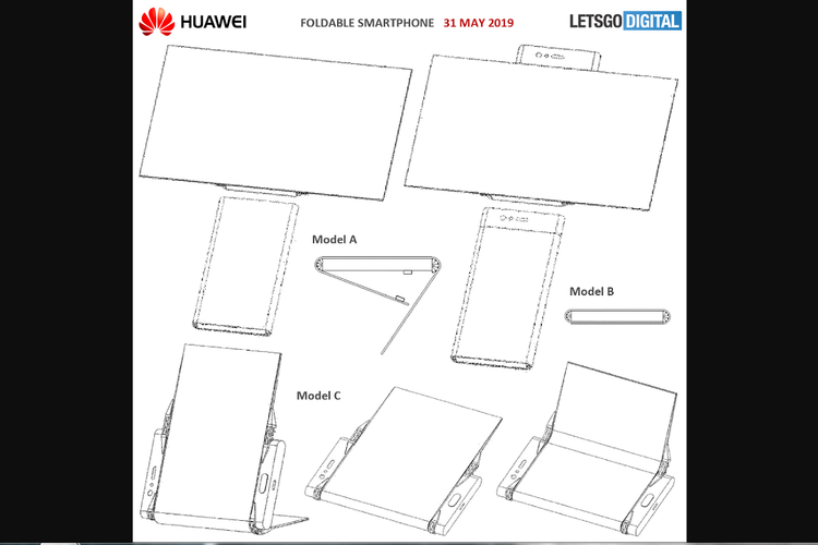 Desain Huawei Mate X generasi kedua