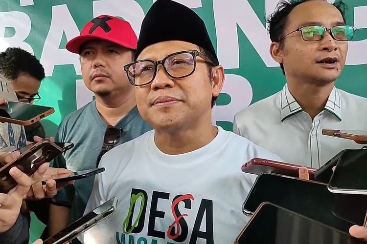 Ketua Umum (Ketum) Partai Kebangkitan Bangsa (PKB) Abdul Muhaimin Iskandar atau Cak Imin di DPP PKB, Jakarta, Selasa (18/4/2024).