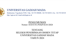 Lowongan Kerja Dosen Tetap UGM 2024, Simak Persyaratan dan Cara Daftarnya