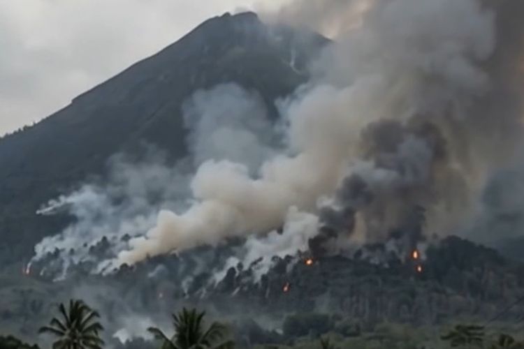 Kaki Gunung Klabat Minahasa Utara Dilanda Karhutla 4 Hari, Lahan 275 Hektar Hangus