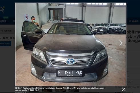 Lelang Toyota Camry Sitaan KPK, Limit Mulai Rp 180 Jutaan