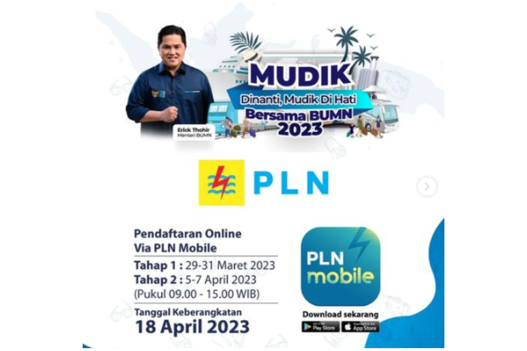 Mudik gratis PLN 2023 