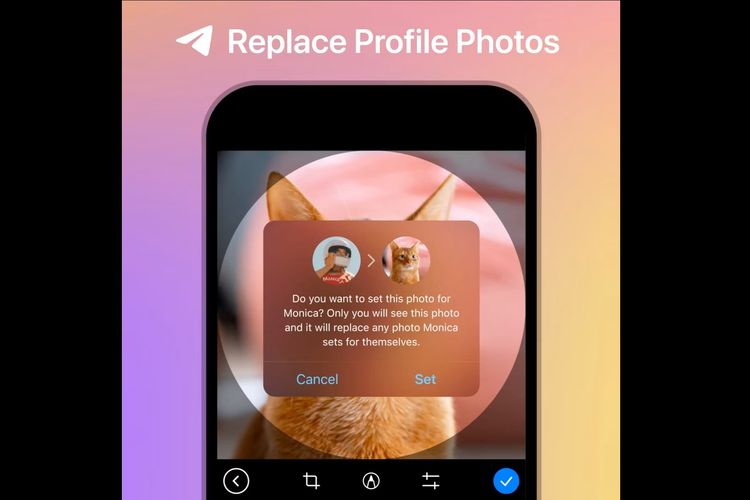 Fitur baru Telegram bisa ubah gambar profil kontak lain