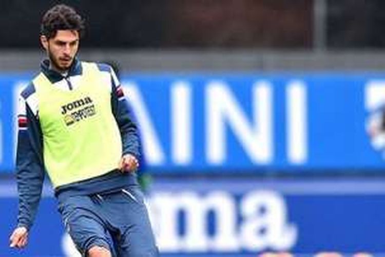 Andrea Ranocchia langsung berlatih bersama Sampdoria, Kamis (28/1/2016).