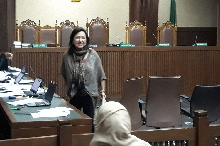 Mulyati Gozali saat bersaksi di Pengadilan Tipikor Jakarta, Senin (23/7/2018).