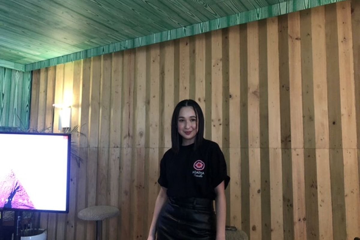 Agatha Pricilla di kawasan Kemang, Jakarta Selatan, Kamis (25/5/2023).