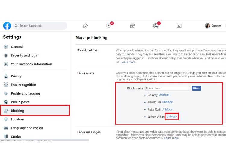 Cara unblock teman di Facebook