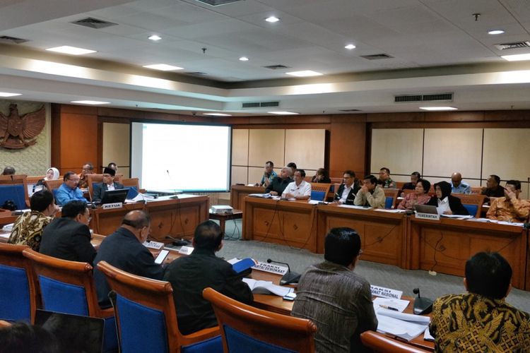 Rapat Tim Perumus RUU Antiterorisme di Kompleks Parlemen, Senayan, Jakarta, Rabu (23/5/2019).