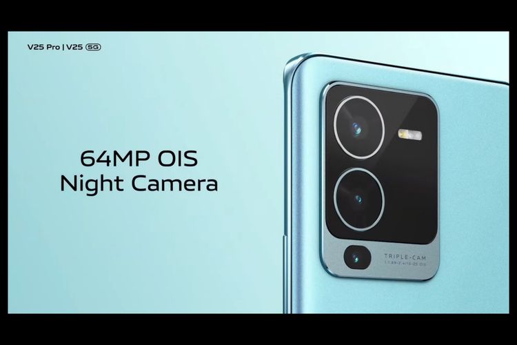 Vivo V25 Series dibekali kamera utama 64 MP OIS Night Camera (f/1.89).