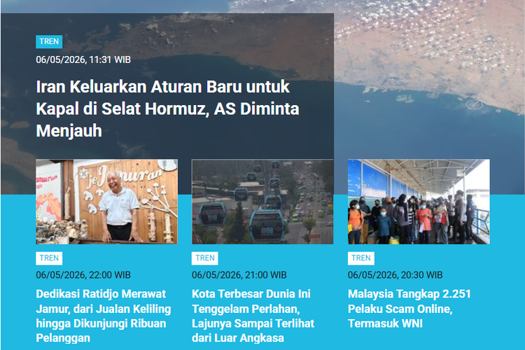 [POPULER TREN] Aturan Baru Iran untuk Kapal di Hormuz | Update Wabah Hantavirus