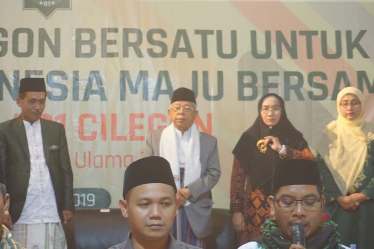 Maruf Main saat menghadiri deklarasi dukungan dari ulama dan tokoh silat Cilegon, Kamis (14/3/2019)