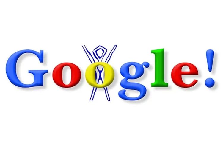 Google Doodle pertama yang digambar Google