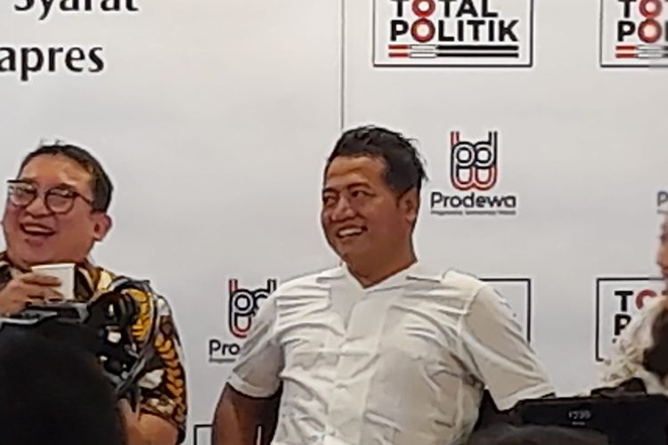 Direktur Eksekutif Parameter Politik Indonesia Adi Prayitno dalam diskusi Total Politik di Jakarta, Sabtu (1/10/2022). 
