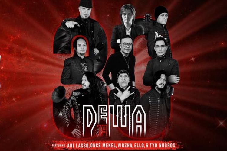 Konser 30 Tahun DEWA 19 di Solo, Jawa Tengah, pada 26 November 2022, akan menghadirkan empat vokalis, yakni Ari Lasso, Ello, Virzha, dan Once.