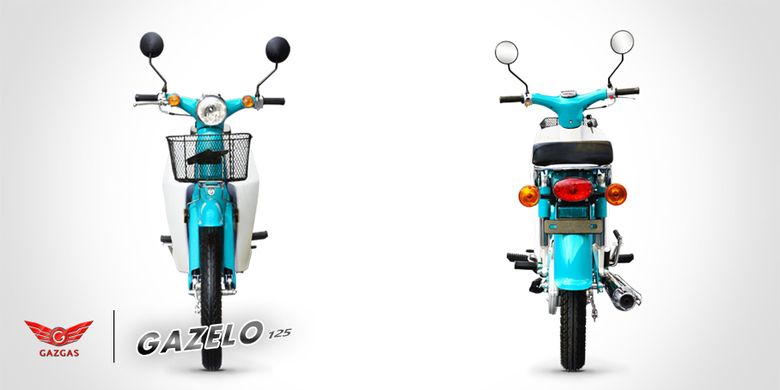 Gazelo 125 produksi Gazgas Indonesia. Bentuknya sangat mirip dengan Honda C70.