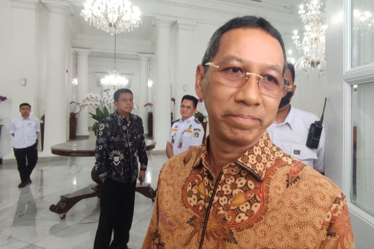Penjabat Gubernur DKI Jakarta Heru Budi Hartono di Balai Kota DKI Jakarta pada Rabu (3/5/2023) malam. 