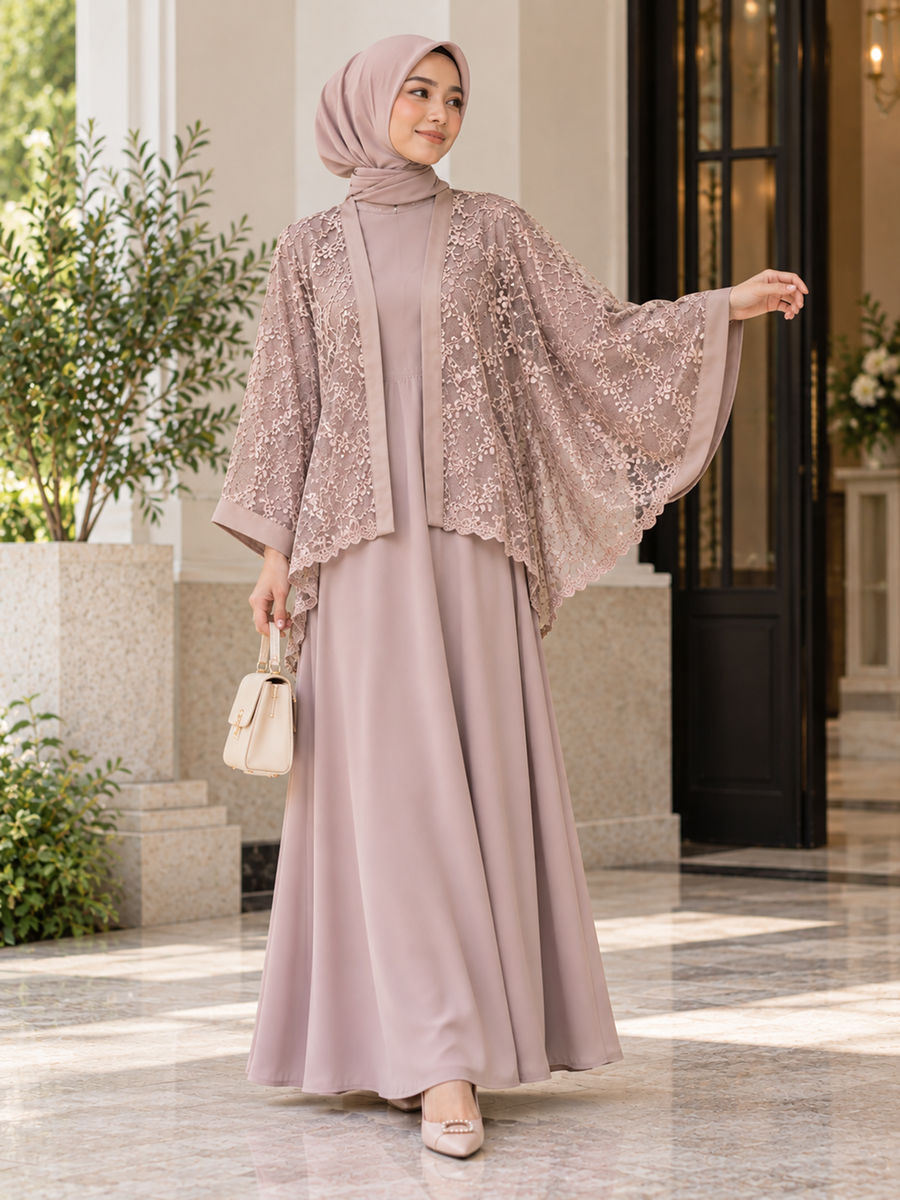 Outer Brokat Batwing, Nyaman dan Stylish