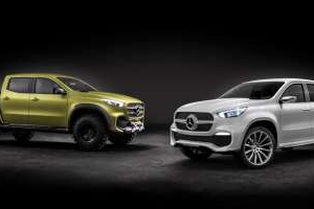 Dua versi model konsep Mercedes-Benz X-Class.