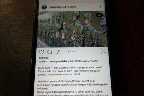 Relief Monumen Serangan Umum 1 Maret di Yogyakarta Jadi Sasaran Vandalisme