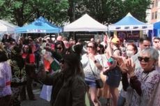 Saat Warga Lokal AS Joget Dangdut Sambil Nikmati Cendol di Pittsburgh...