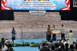 Penampakan Tumpukan Uang Bak Tembok di Kejagung, Jadi Latar Penyerahan Rp 11,4 Triliun ke Negara