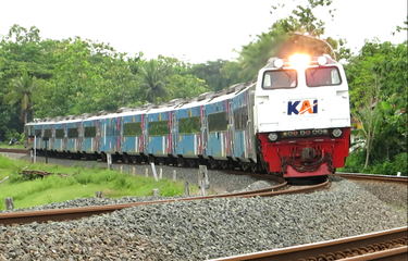 Ilustrasi kereta api. 