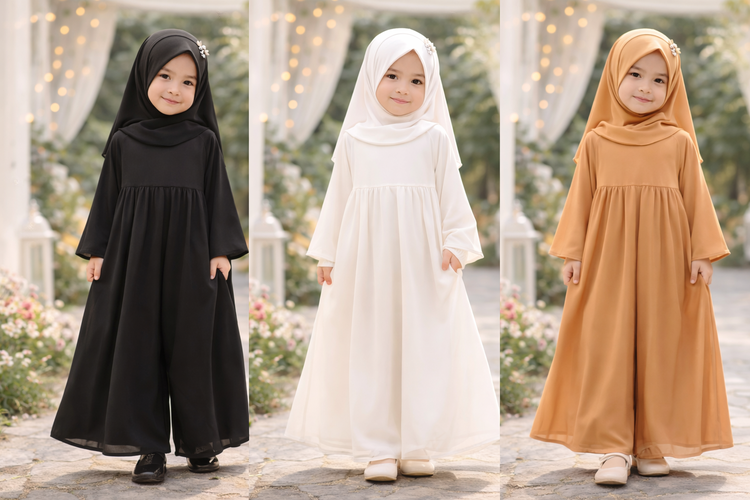 Tren Baju Lebaran Anak Perempuan 2026: Abaya Minimalis